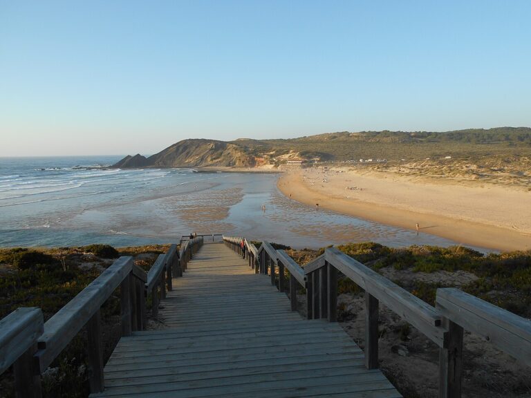 Praia da Amoreira, Algarve. Sand, dunes and the Aljezur coast.