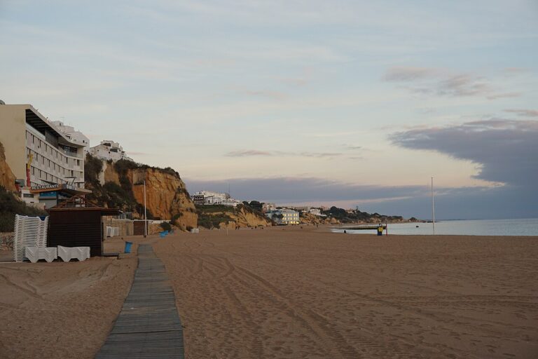 Praia dos Pescadores, Algarve. The beach at Albufeira’s waterfront.